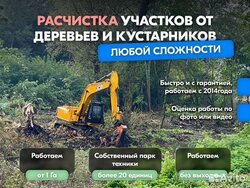  Расчистка территорий от деревьев и пней от 1 Га
